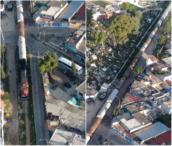 Saquearon tren que transportaba trigo en San Pablo Xochimehuacán