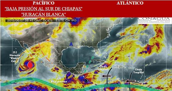 Blanca generará lluvia extraordinaria