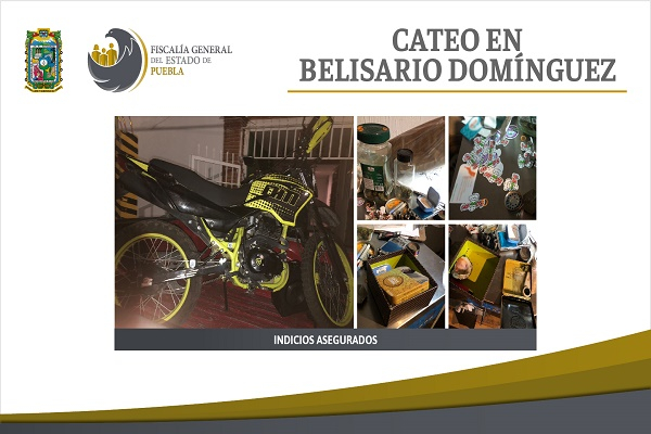 Sujeto en posesión de droga es detenido tras cateo a inmueble en Puebla