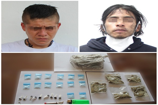 Narcomenudistas son detenidos en San Manuel y Guadalupe Hidalgo