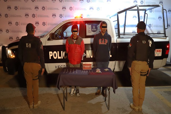 Pareja con 40 dosis de droga fue asegurada en Puebla