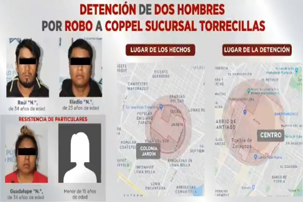 De la banda de “Los Marros”, los detenidos por atracar Oxxo Torrecillas