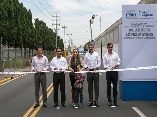 Alcalde de Puebla inaugura rehabilitación de las avenidas 24 sur y Adolfo López Mateos
