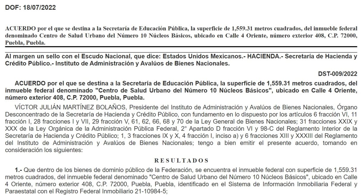 Nueva sede de la SEP federal estará en la 4 Oriente