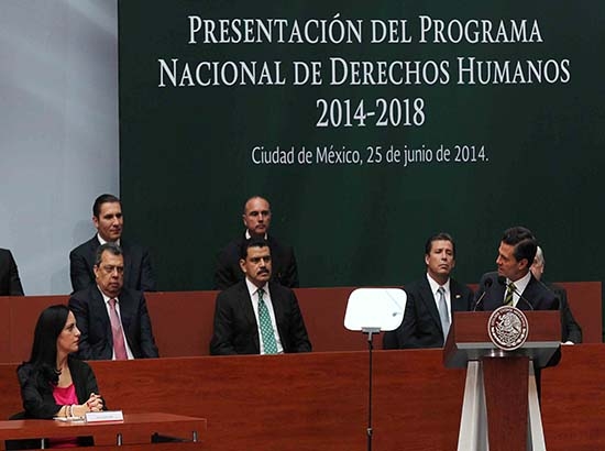RMV acude a presentación del Programa Nacional de Derechos Humanos
