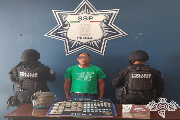 SSP Puebla detiene a narcomenudista en la zona de “Los Lavaderos”