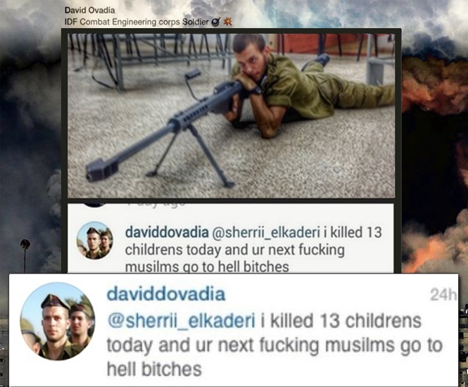 Militar israelí presume en Instagram haber matado a trece niños palestinos
