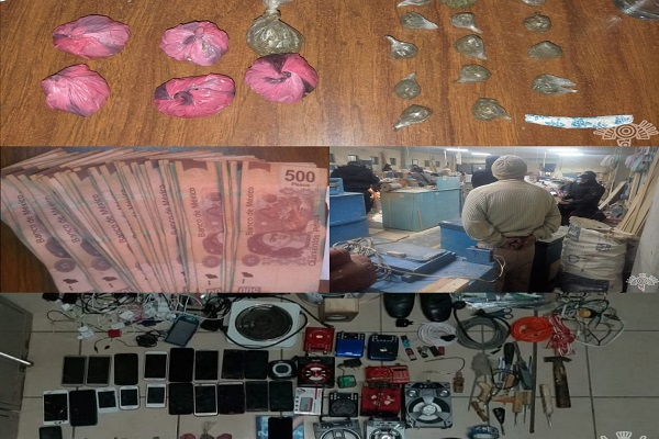 Hallan marihuana y teléfonos celulares durante revisión en el Cereso de Ciudad Serdán