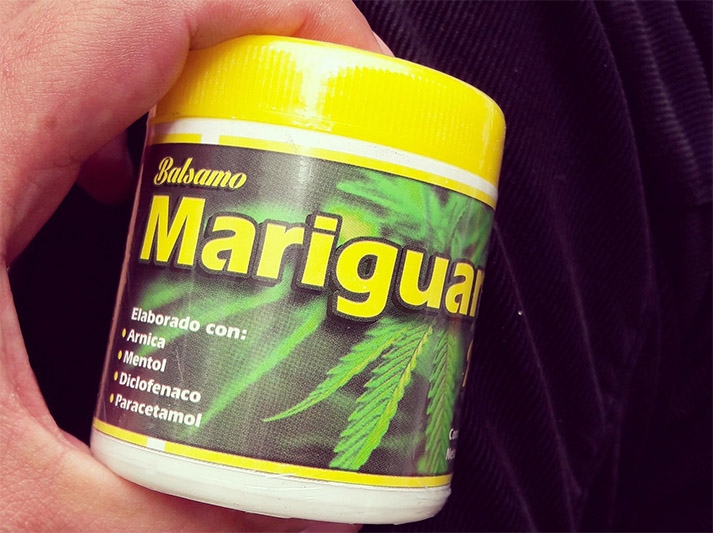 Mariguanol, pomada contra el dolor, de venta en el Metro
