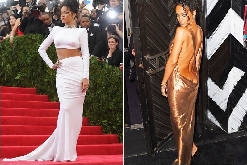 Rihanna, aun vestida, presume su trasero