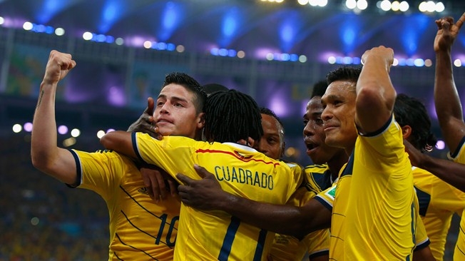 Colombia a cuartos de final tras derrotar 2-0 a Uruguay
