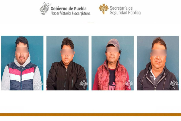 Detienen a cuatro asaltantes de camiones de carga en Puebla