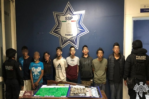 Asegura SSP a ocho integrantes del grupo delictivo “Los Angelinos 13”
