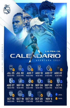 Club Puebla: Consulta el calendario del equipo para el Torneo Apertura 2021