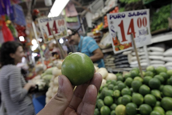 Limón y electricidad bajan de precio en la primera quincena de abril