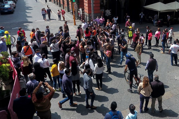 FOTOS: Poblanos se unen al macrosimulacro nacional 2021