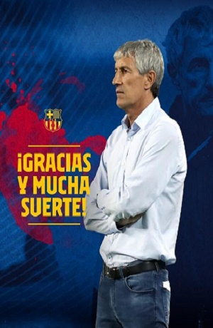 Quique Setién es cesado como DT del Barcelona