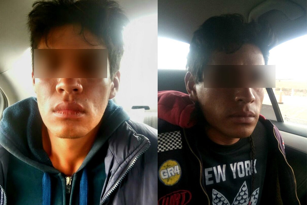 Policía Estatal captura a dos sujetos por robar camioneta de Marinela