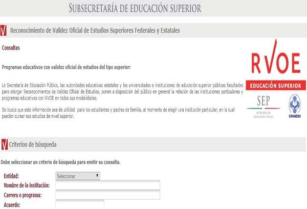 Los RVOES