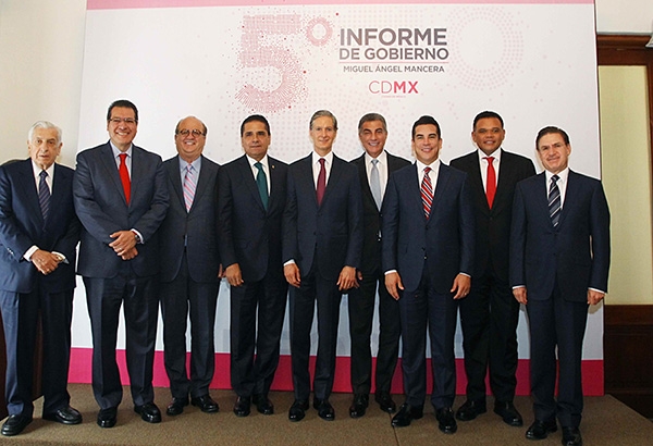 Tony Gali asiste al quinto informe de gobierno de Miguel Ángel Mancera