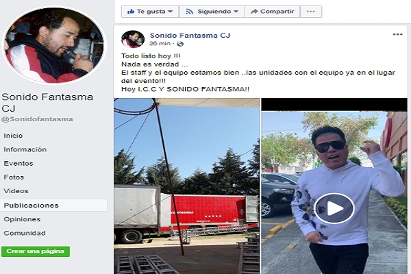 Sonido Fantasma denunció robo de camión en Acatzingo, después dice que fue mentira