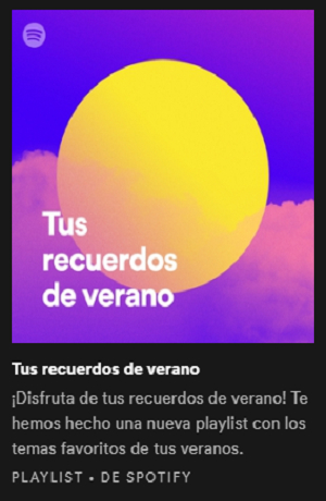 Spotify te regala una playlist de tus canciones más escuchadas en verano