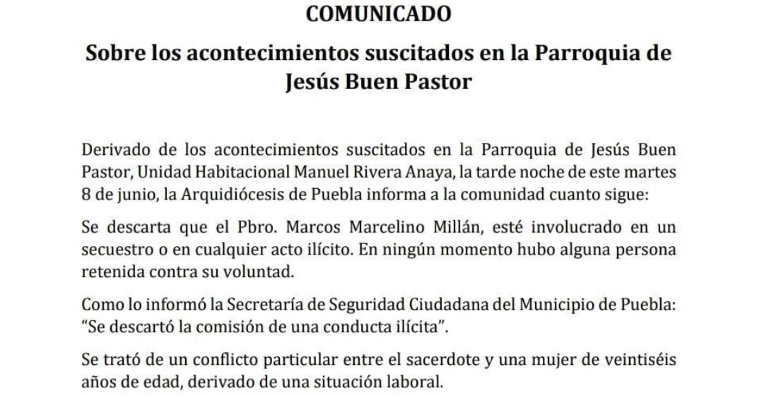 Separan de cargo a sacerdote tras escándalo en la Rivera Anaya
