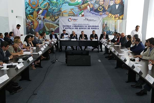 Sesiona el Consejo Ciudadano de Seguridad y Justicia de Puebla