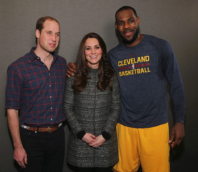 LeBron James abrazó a la princesa Kate y causó polémica