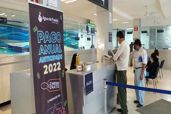 Agua de Puebla amplía una semana “2 meses gratis” con el Pago Anual Anticipado 2022