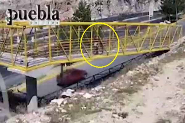 VIDEO: Vivales atracan a una mujer en el puente peatonal de Bosques de Chapultepec