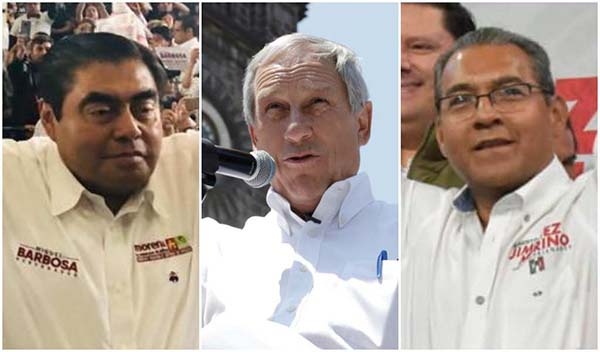Así arrancaron campañas los 3 candidatos a la gubernatura de Puebla