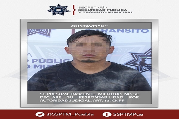 Asaltante de transeúnte fue asegurado en Amalucan