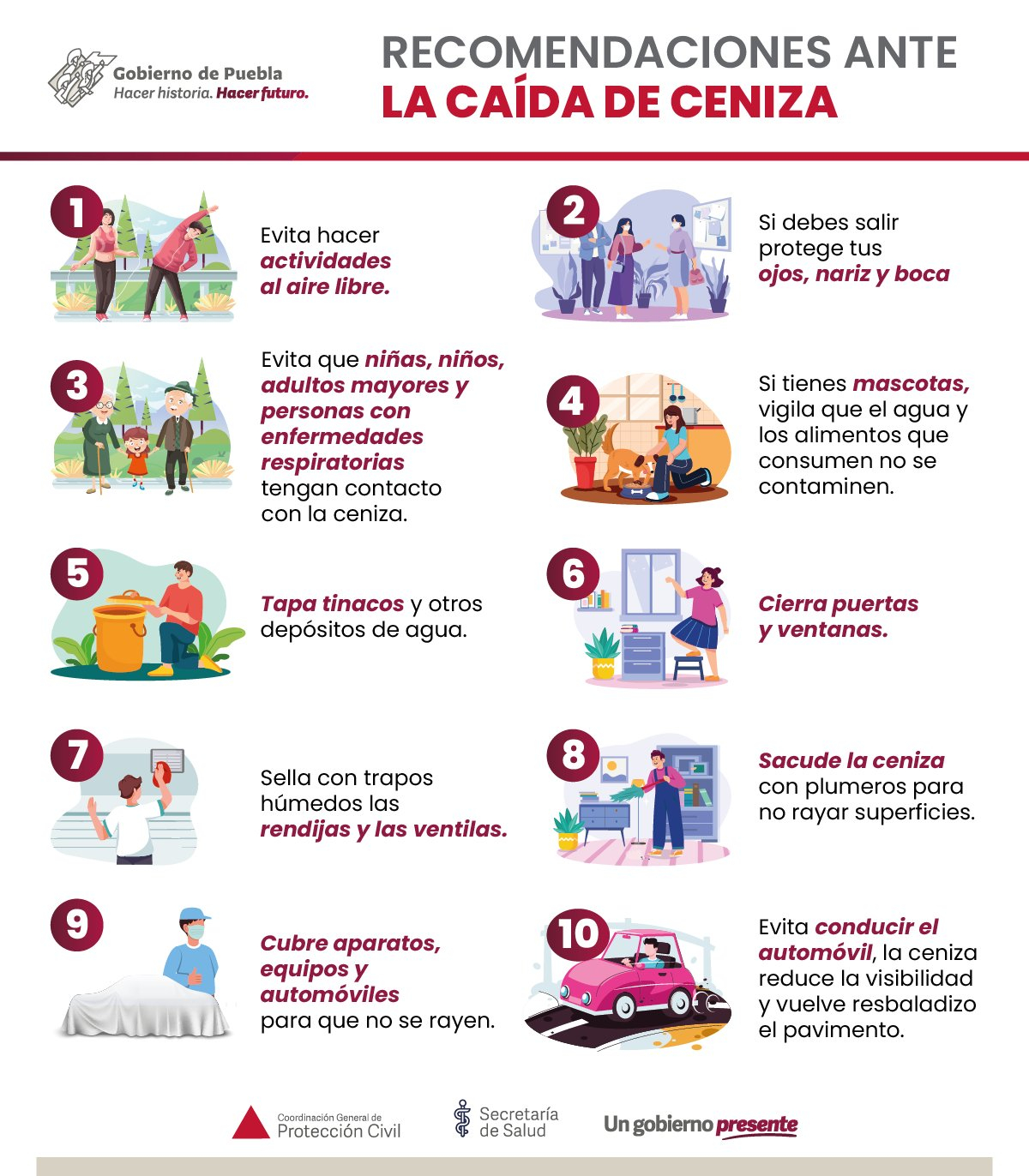¿Qué contiene la ceniza volcánica y cómo daña la salud?