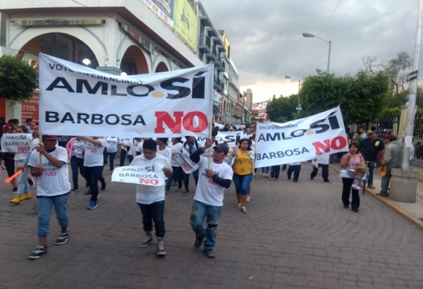 Toma fuerza movimiento “AMLO Sí, Barbosa No”