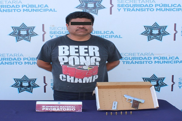 Sujeto fue capturado con arma de fuego en San Miguel Espejo
