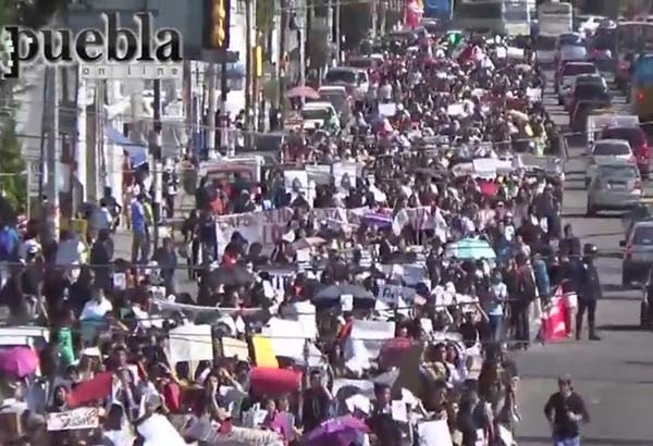 Marcha #TodosSomosAyotzinapa en Puebla, 20 de noviembre 2014