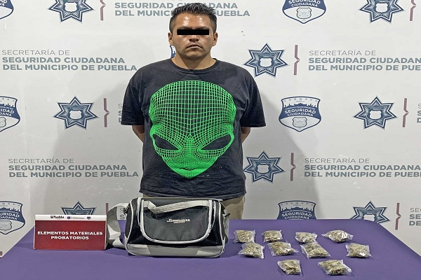 Sujeto con más de 30 dosis de droga es capturado en San Bartolo