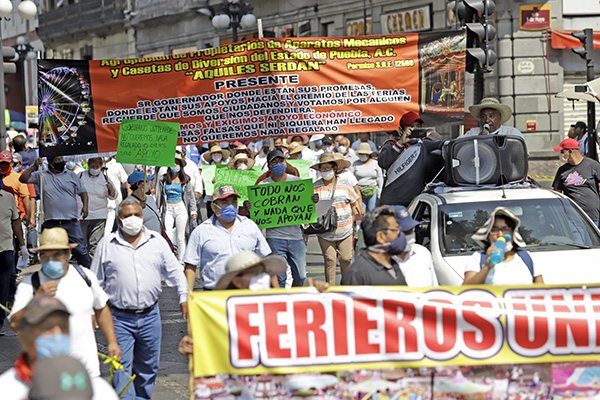 A la quiebra 720 ferieros por pandemia en Puebla