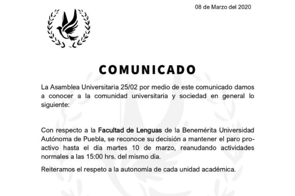 Vuelven a clases algunas facultades de la BUAP; Medicina sigue en paro