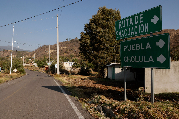 POL rutas evaciacion popocatepetl