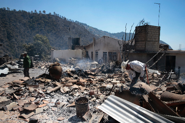 Los Estragos del incendio en Zacatlán
