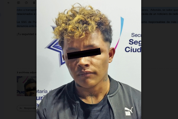 Capturan a asaltantes de transporte público en Puebla