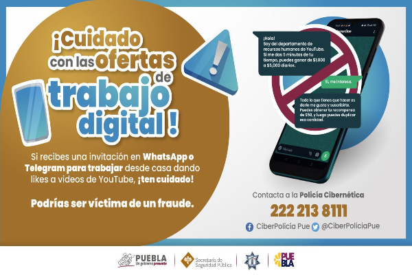 Cuidado con los fraudes por ofertas de empleo en plataformas digitales