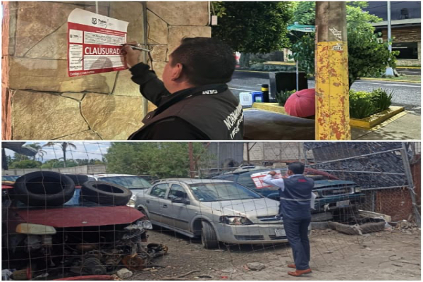 Antros y talleres clausurados por funcionamiento irregular en Puebla