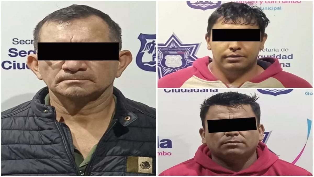 Ladrones de vehículos y negocios son capturados en Puebla