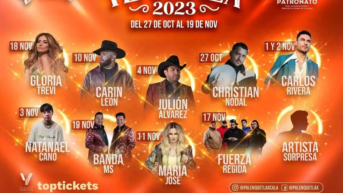 Conoce a los artistas que cantarán en la Feria de Tlaxcala 2023