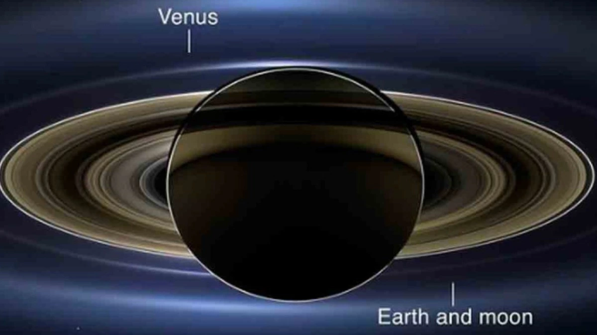 Presume la NASA foto detallada de Saturno junto a la Tierra y Marte