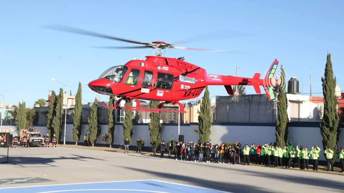 Helicóptero "Arcángel" se incorpora a la vigilancia de la capital poblana