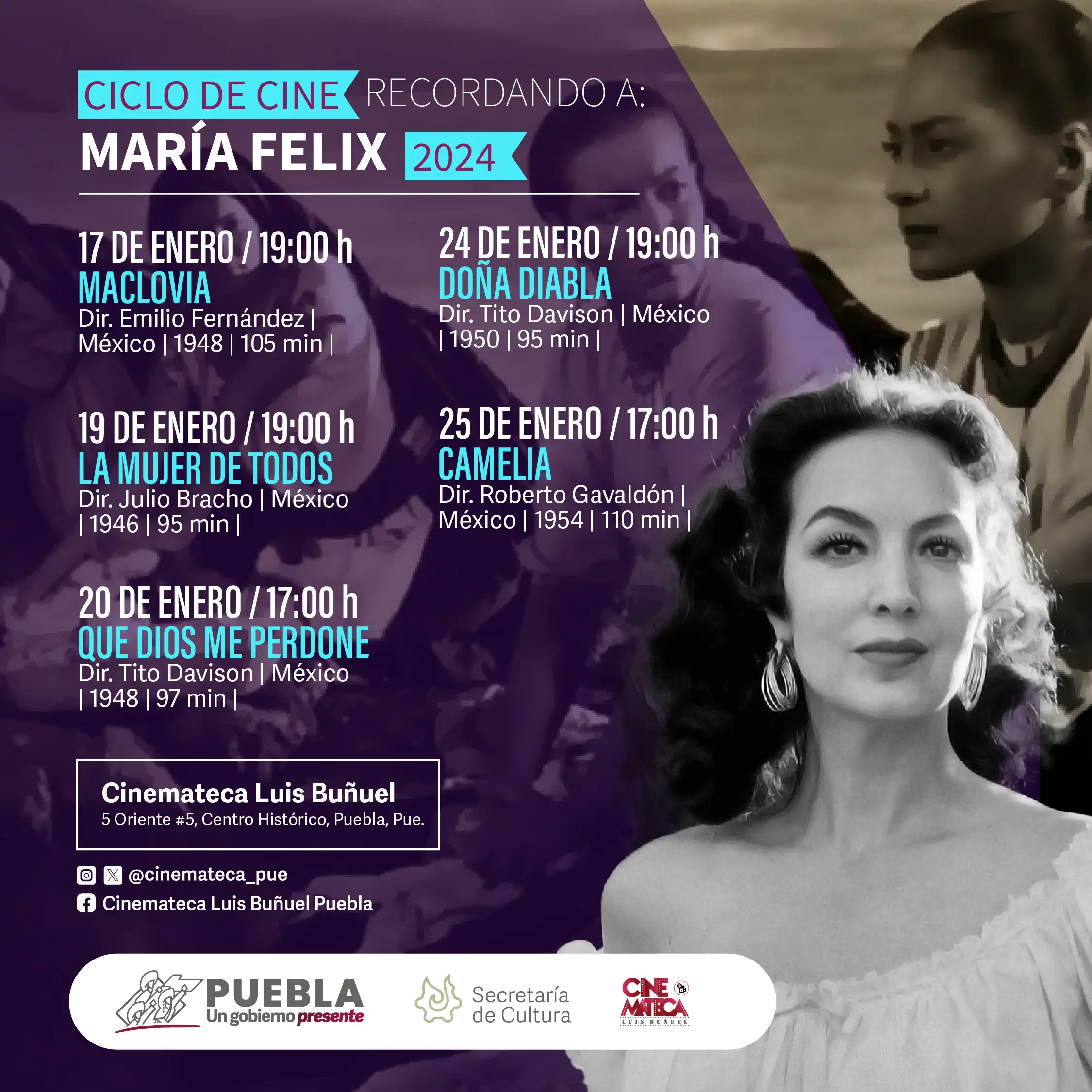 En Puebla, ciclo de cine en honor a María Félix